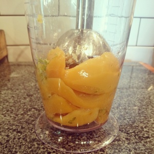 blending mango